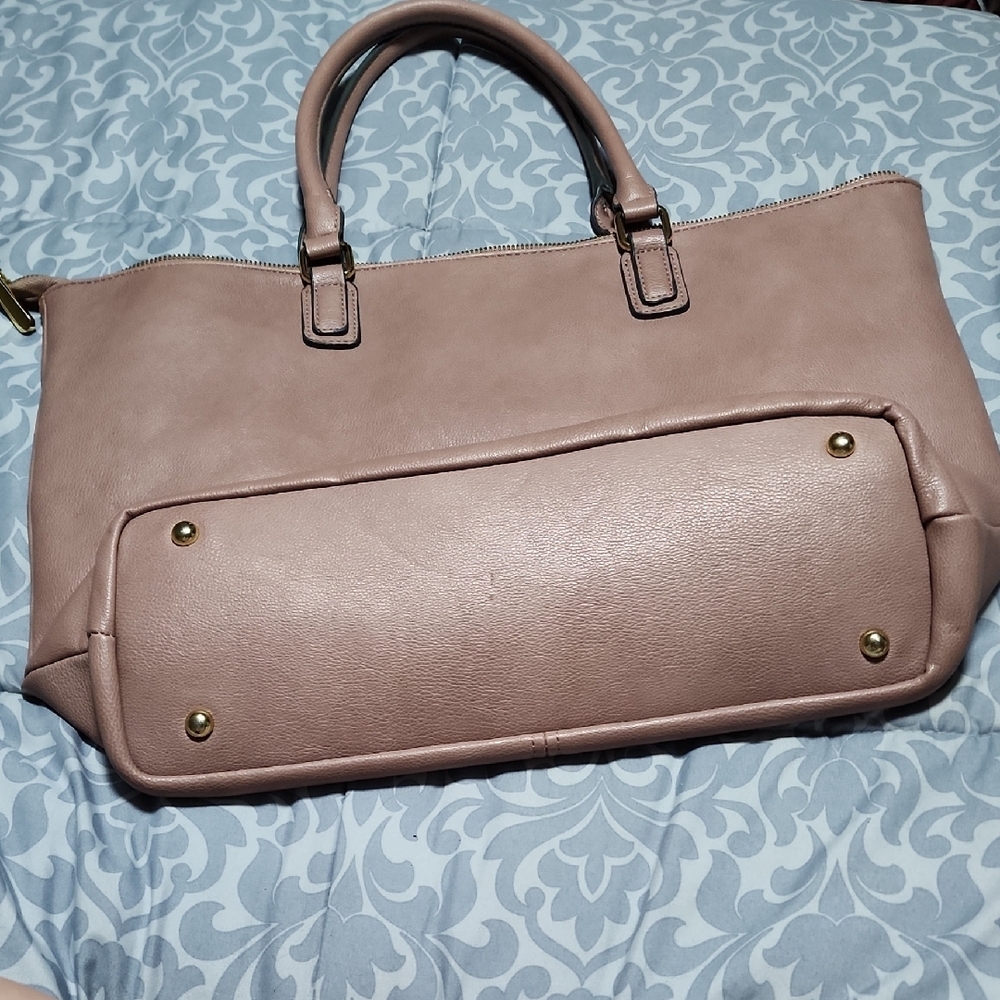 Elegant Pink Leather Tote Bag - Picture 3 of 6